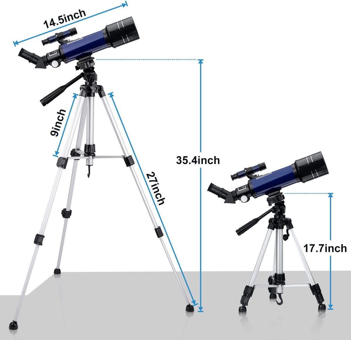 BEBANG telescope for kids adults beginners, 70mm professional astronomy refractor telescope with adjustable tripod, telescope gift for kids stargazing moon planet