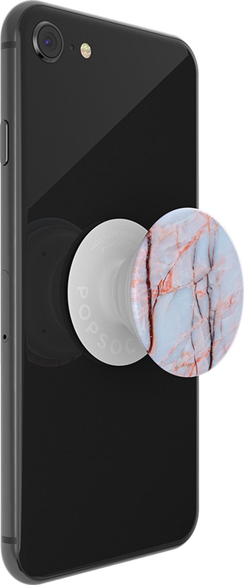 PopSocket PopGrip Interchangeable – Design Kawaii Jaune Pastel Marbré, Support Extensible Pour Téléphone