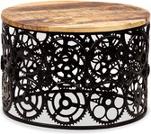 Furnibella  – Mangohouten Salontafel Massief Salon Tafel Huiskamer Bijzet Tafeltje