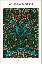 Walljar - William Morris - Tulip II - Muurdecoratie - Poster