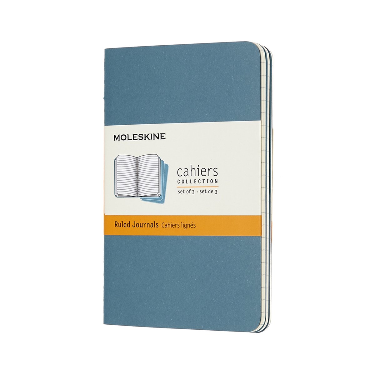 Moleskine Cahier Journals - Pocket - Gelinieerd - Blauw - set van 3 - Moleskine