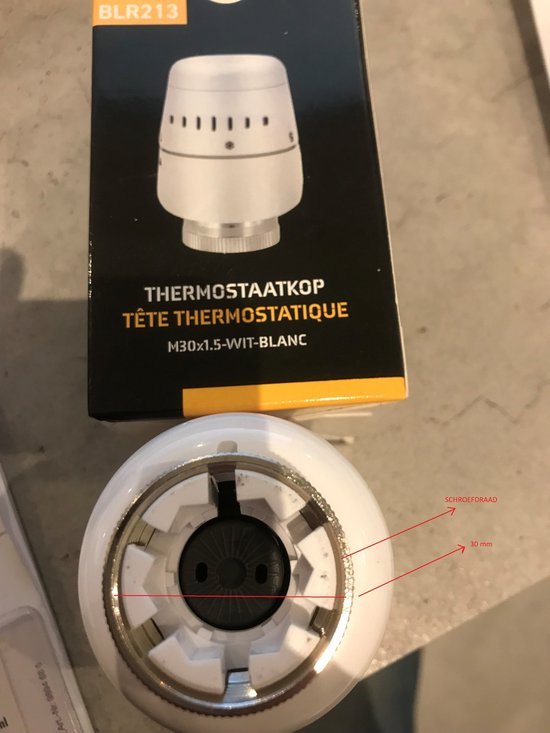 Tête thermostatique BRUGMAN SRH pour robinet traditionnel M30 x 1,5