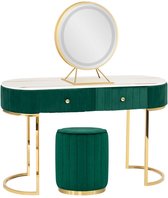 Tafel - Makeup tafel - Velvet groen - Mooi design - Stabiel