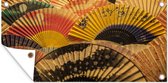 Schuttingposter Afbeelding van Japanse waaiers - 200x100 cm - Tuindoek
