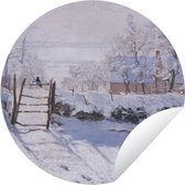 Tuincirkel La Pie - Schilderij van Claude Monet - 60x60 cm - Ronde Tuinposter - Buiten