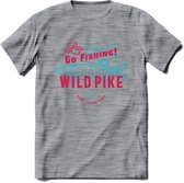 Vissen T-Shirt | Grappig Verjaardag Vis Hobby Cadeau Shirt | Dames - Heren - Unisex | Tshirt Hengelsport Kleding Kado - Donker Grijs - Gemaleerd - M