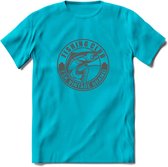 Fishing - Vissen T-Shirt | Grappig Verjaardag Vis Hobby Cadeau Shirt | Dames - Heren - Unisex | Tshirt Hengelsport Kleding Kado - Blauw - M