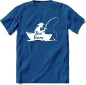 Vissen T-Shirt | Grappig Verjaardag Vis Hobby Cadeau Shirt | Dames - Heren - Unisex | Tshirt Hengelsport Kleding Kado - Donker Blauw - XL