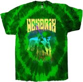 Jimi Hendrix Heren Tshirt -S- Hear The Vibe Groen