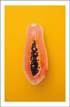 Walljar - Papaya - Muurdecoratie - Poster