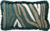Dutch Decor MISSOURI - Sierkussen met patroon 30x50 cm Sagebrush Green - groen