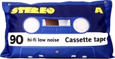 Digitalizm | Sierkussen | Retro Tape | Retro Cassette | "I Love Blue" | 50 x 30 cm | Vintage | Nostalgie | Fun kussen