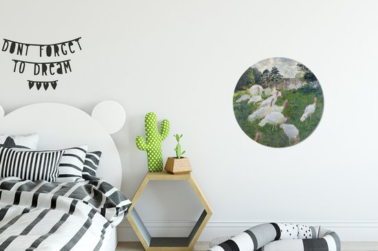 WallCircle - Wall Circle - Wall Circle - Les Dindes - Peinture de Claude Monet - Aluminium - Dibond - 30x30 cm - Intérieur et Extérieur