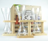 Kwak Bierglas - 33cl  - Biercadeau met 3 bierglazen + geschenkverpakking - Originele glazen van de brouwerij