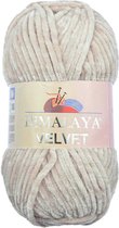 Himalaya VELVET 90042 Poeder Crème Fluwelen Garen, Breien en Haken, 100g, Super Zacht, Fluweel Breigaren, Volumineuze Pluche, Schijnen Fluweelachtig, Chenille Dolphin Baby Wol, Amigurumi, Vel