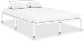 vidaXL Bedframe metaal wit 140x200 cm