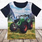 Zwart trekker shirt  Fendt TR04 -s&C-86/92-t-shirts jongens