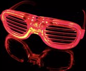 LED Bril - Unisex -  Lichtgevende Feestbril - Rood