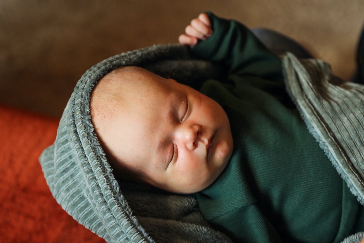 MXM Baby Romper- Turtleneck- Groen- Katoen- Lange mouwen- Maat 74