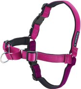 Sharon B - anti trek tuig hond - neon roze - maat S - voorkomt trekken d.m.v. borst bevestiging