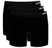 Apollo Seamless Dames Short Bamboe Onderboek Met Pijpjes Naadloos Zwart 3-Pack - Maat S