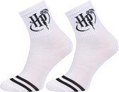 Witte, hoge sokken met Harry Potter initialen / 31-34