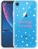 Geschikt voor Apple iPhone Xr Hoesje Good Things Are Coming - Designed by Cazy
