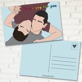 Postkaart A6 I'm so gay for you - LGBT Gay wenskaart