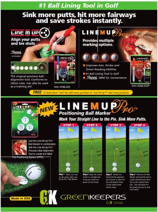 Line M Up Pro Putt Position System - Marker - Balbelijner van Callaway — afbeelding 2