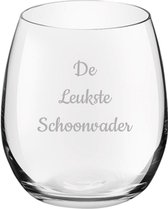 Gegraveerde Drinkglas 39cl De Leukste Schoonvader