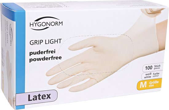 Latex handschoenen wegwerp maat L 100 stuks - poedervrij - wit