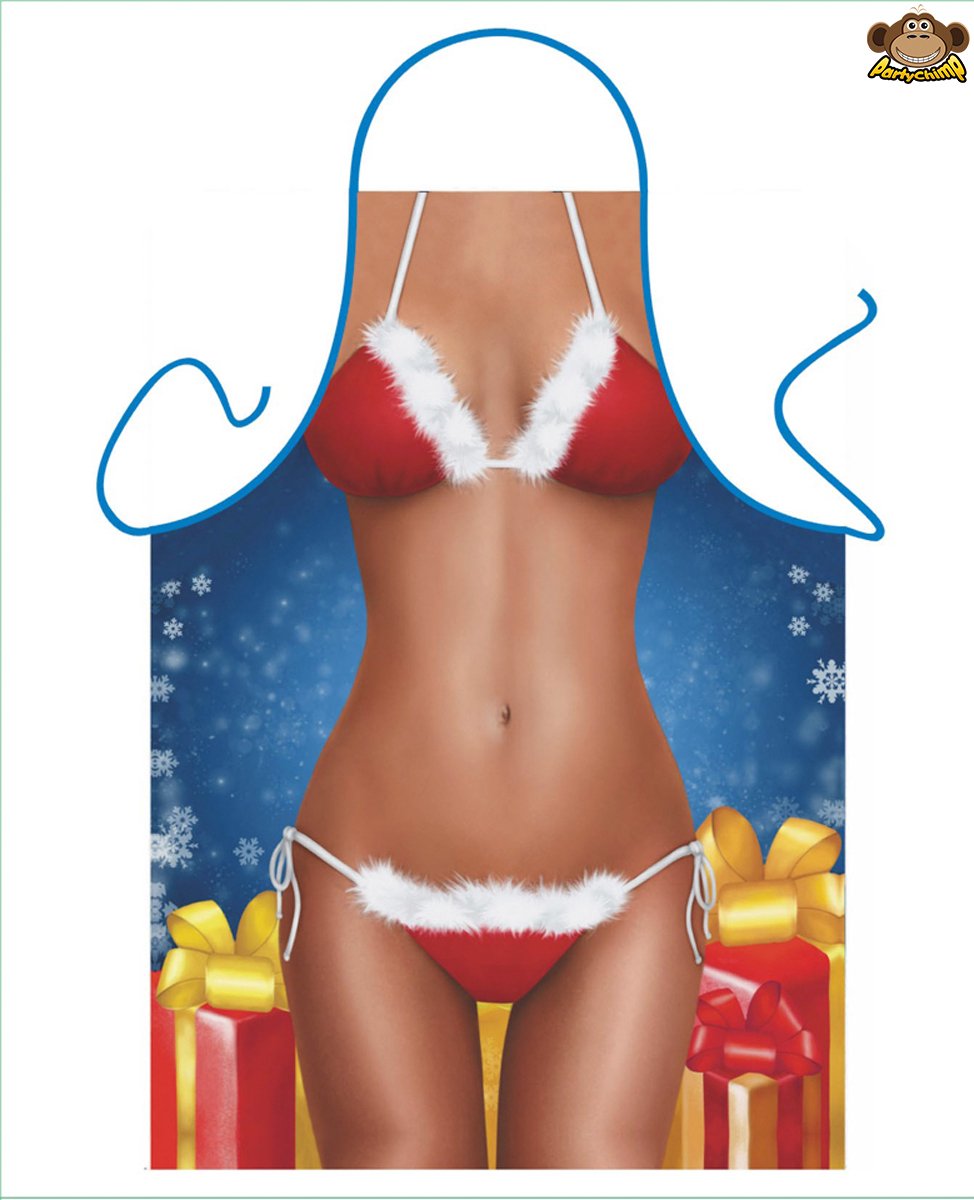 Partychimp Schort Santa Bikini - 80 x 56 cm - Polyester