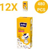 Bella Inlegkruisje Intima Plus Large (40 stuks per pak) 12 Stuks, extra bescherming, dermatologisch getest, 100% katoen, extracten van witte bloemen