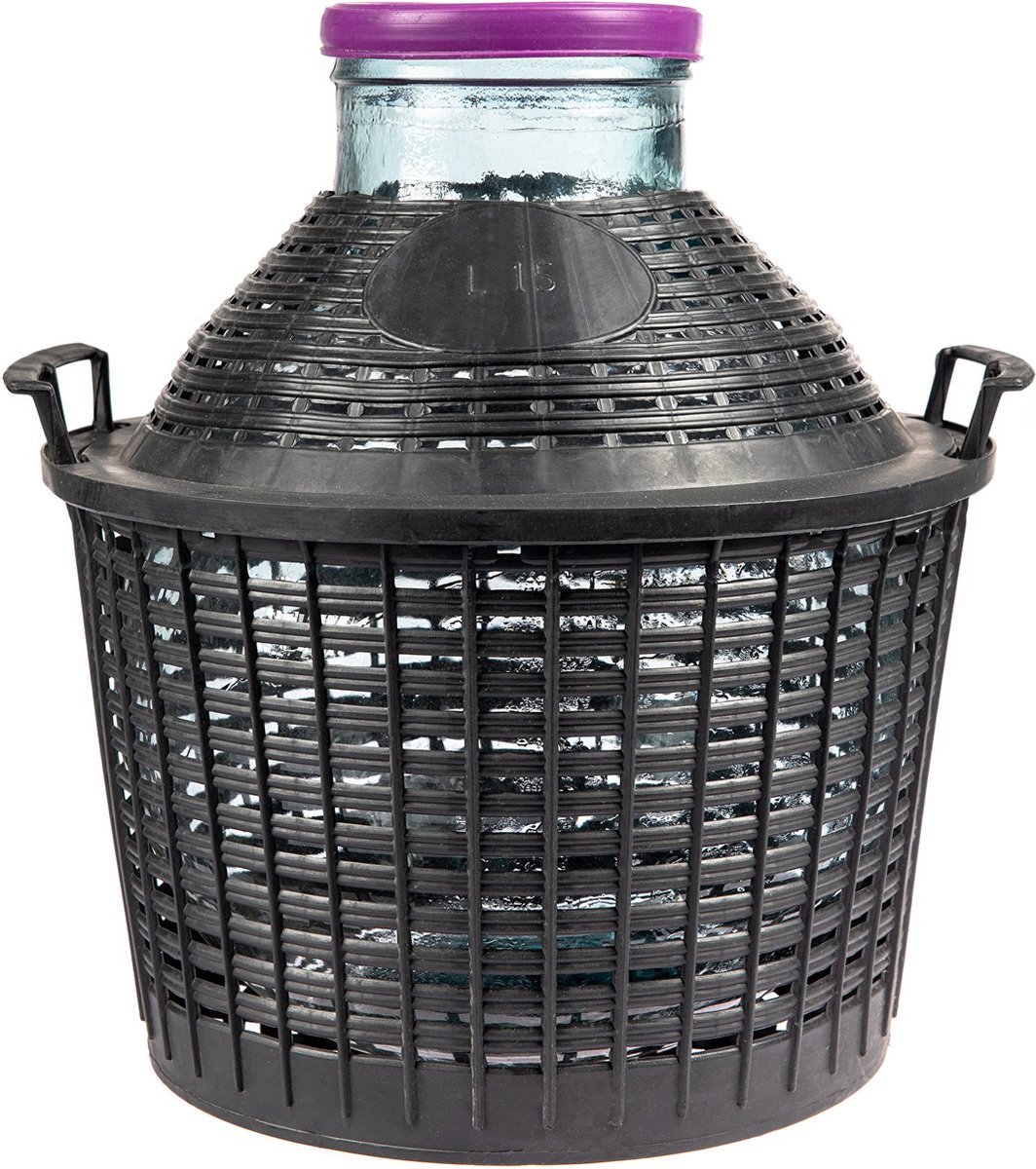 Mandfles met brede hals 15 liter - ballonfles 15 liter - gistingsfles - fermentatiefles