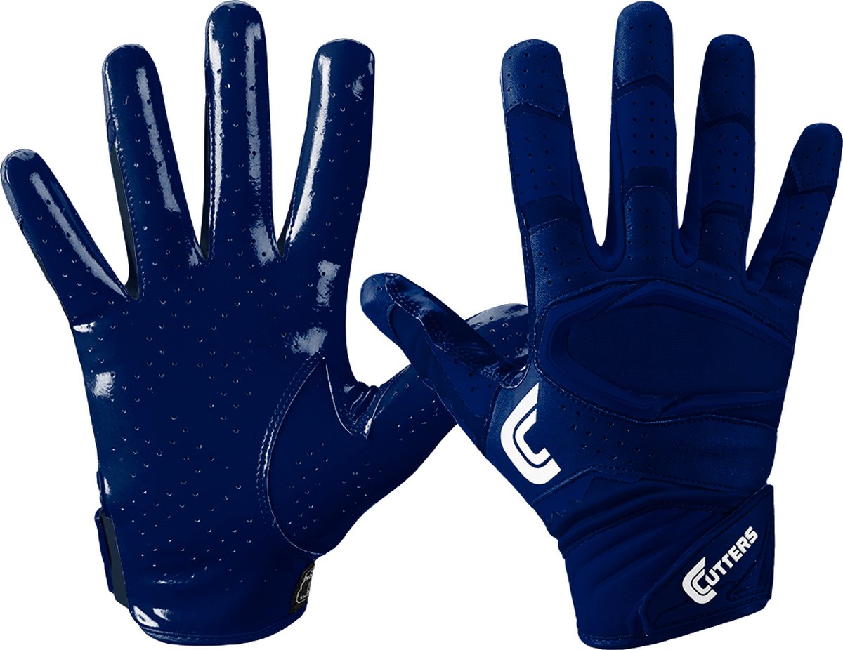 Cutters | American Football | S451 Receiver Handschoenen Solid | Volwassenen | Donker Blauw | Small