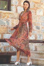 Maxi Dames Wikkeljurk - Maat 38-Overslag jurk-long wrap dress