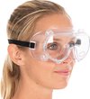 Veiligheidsbril Transparant - geventileerd - LichtGewicht - Polycarbonaat - CE gekeurd - Anti condens - Beschermbril - Veiligheidsbril - Veiligheid Bril - Oogbeschermer - Spatbril - Stofbril - Overzetbril voor brildragers  - Verstelbare band