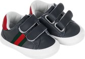 Papulin Donkerblauw 4-8mnd Mt 18 Stripes Sneaker Babyschoen PPLN2117