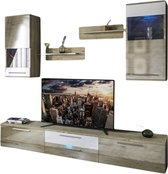 CHELSEA TV SET - TV stand - TV meubel - Kast - Somona / Wit - 136 x 248 x 42 cm