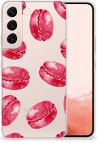 Hoesje Bumper Geschikt voor Samsung Galaxy S22 GSM Hoesje Transparant Pink Macarons