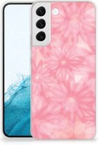 Telefoon Hoesje Geschikt voor Samsung Galaxy S22 Plus Silicone Back Case Lente Bloemen