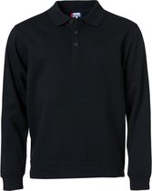 Clique Basic Polo Sweater Zwart - Maat XXL