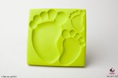 Bak het zelf siliconen mal - babyvoeten - marsepein & fondant - zeep - epoxy - gips