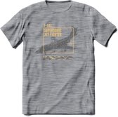 F-101 Vliegtuig T-Shirt | Unisex leger Kleding | Dames - Heren Straaljager shirt | Army F16 | Grappig bouwpakket Cadeau | - Donker Grijs - Gemaleerd - 3XL