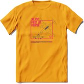 ME-262 Vliegtuig T-Shirt | Unisex leger Kleding | Dames - Heren Straaljager shirt | Army F16 | Grappig bouwpakket Cadeau | - Geel - XXL