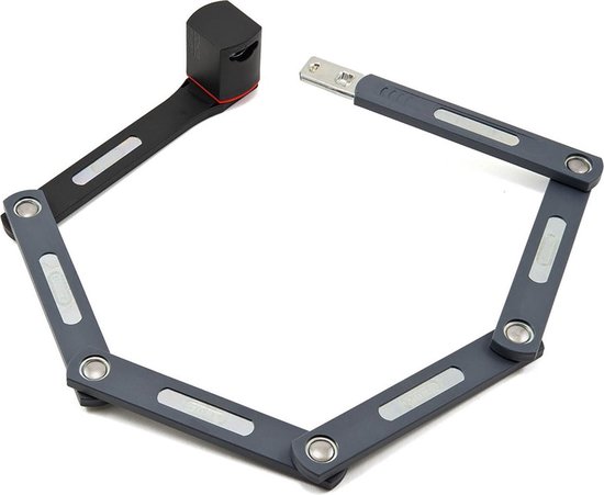 ACID Vouwslot RIGID 80 - Roestvrij staal - Extra klittenbandbevestiging - D7xH800 mm - Zwart van ACID — afbeelding 4