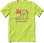 F-22 Vliegtuig T-Shirt | Unisex leger Kleding | Dames - Heren Straaljager shirt | Army F16 | Grappig bouwpakket Cadeau | - Groen - XL