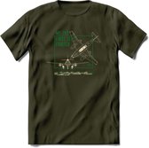 ME-262 Vliegtuig T-Shirt | Unisex leger Kleding | Dames - Heren Straaljager shirt | Army F16 | Grappig bouwpakket Cadeau | - Leger Groen - XXL