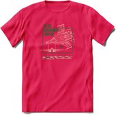 SU-33 Vliegtuig T-Shirt | Unisex leger Kleding | Dames - Heren Straaljager shirt | Army F16 | Grappig bouwpakket Cadeau | - Roze - L