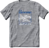 A-10 Warthog Vliegtuig T-Shirt | Unisex leger Kleding | Dames - Heren Straaljager shirt | Army F16 | Grappig bouwpakket Cadeau | - Donker Grijs - Gemaleerd - L